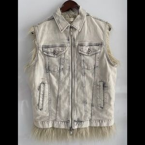 DIESEL  reversible WASHED-STYLE Jean jacket/vest